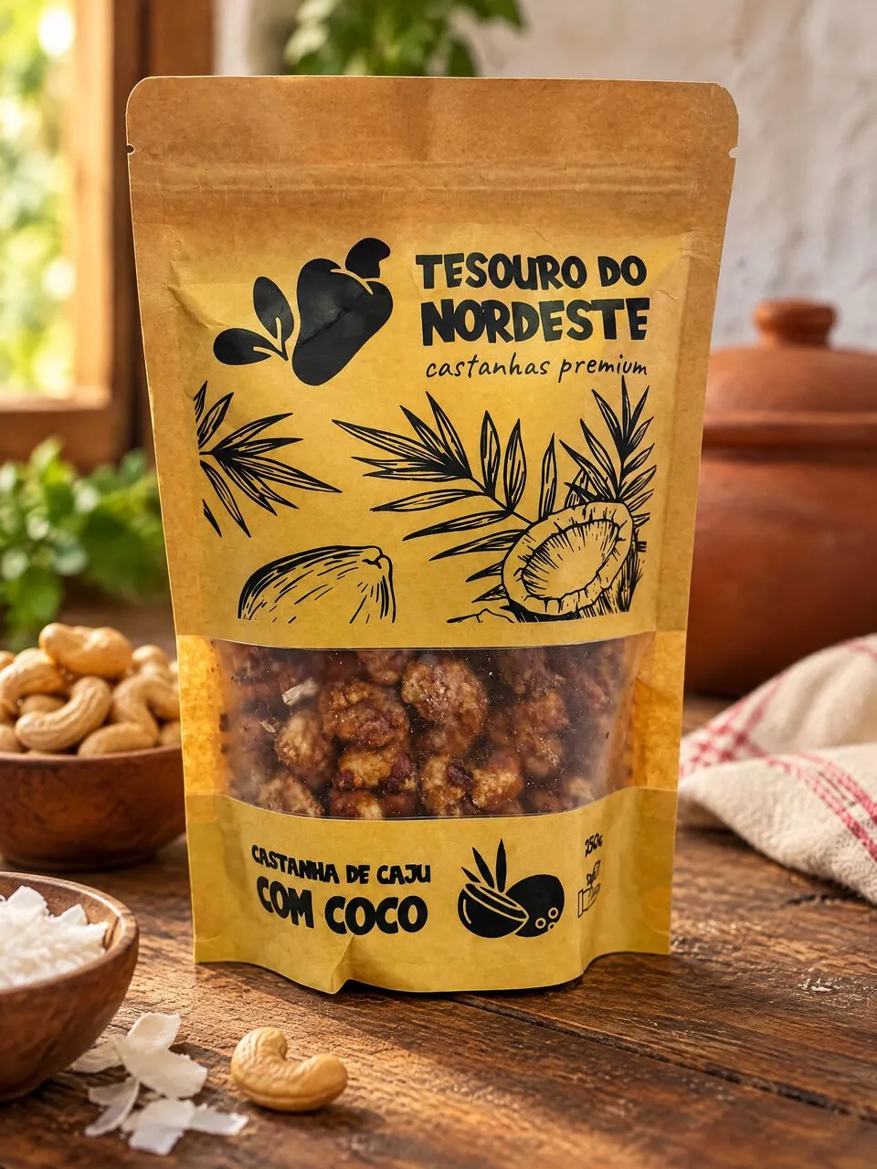Castanha de caju com coco