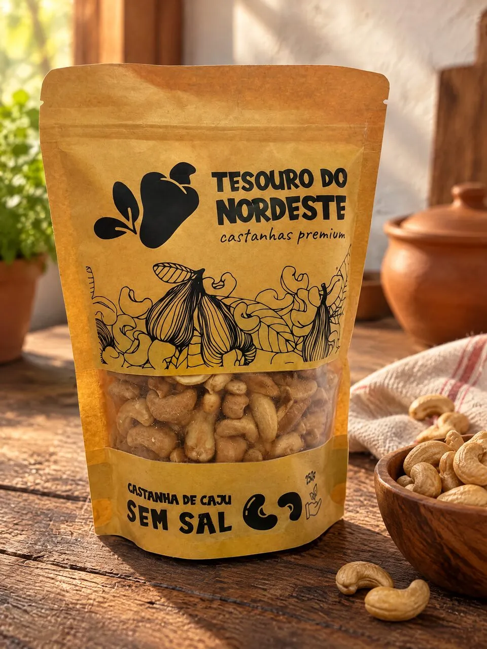 Castanha de caju sem sal