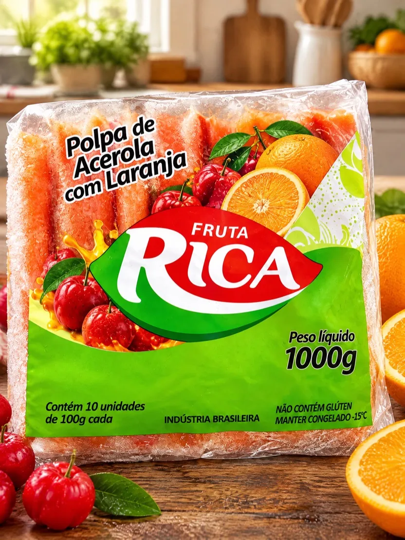 Polpa de acerola com laranja