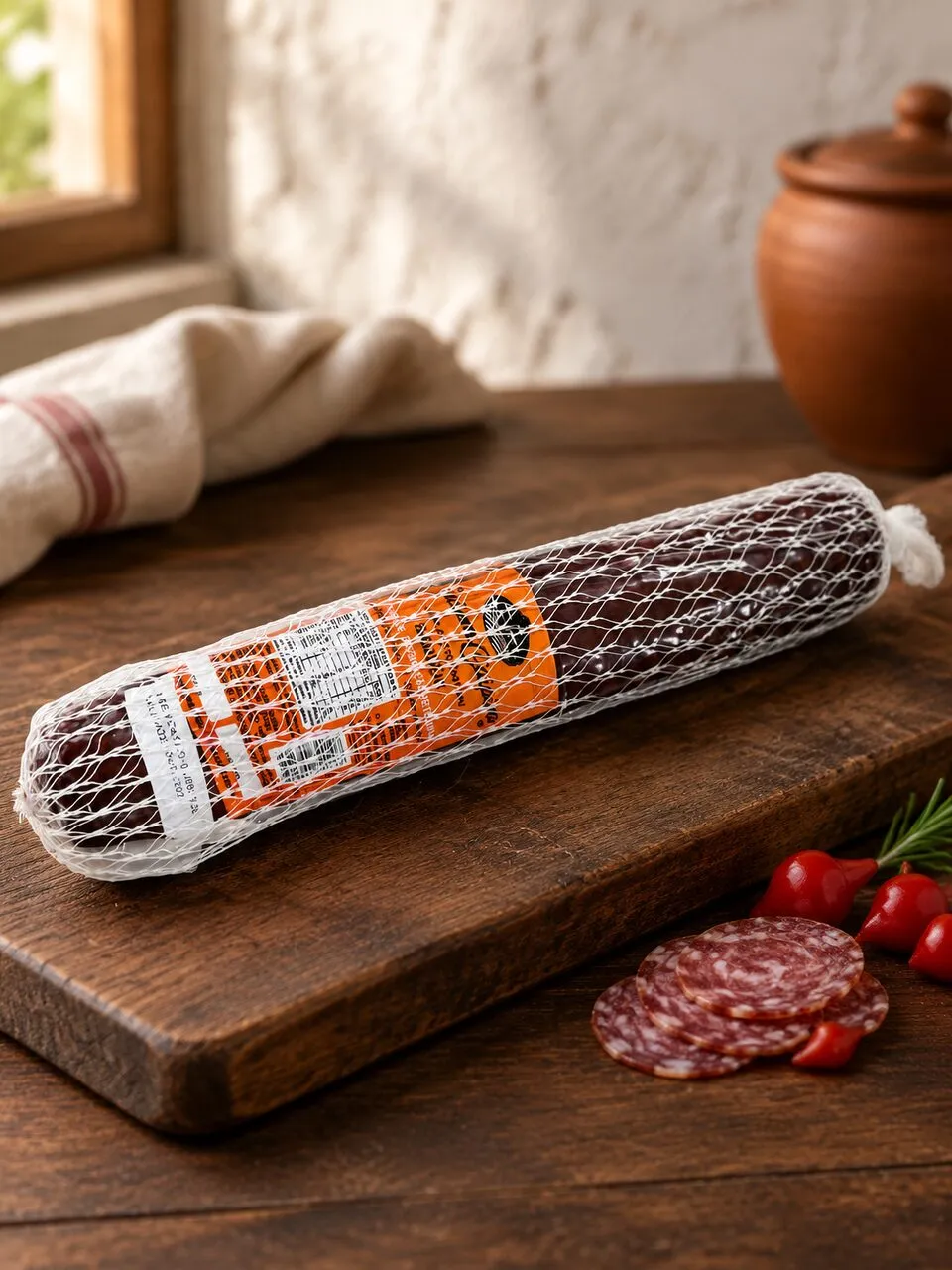 Salame com pimenta biquinho